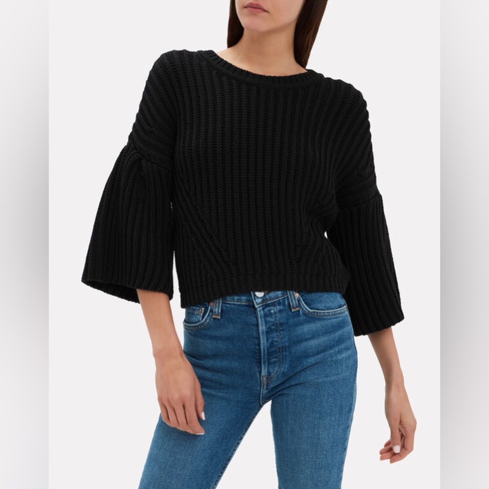 INTERMIX ‘Portia’ Knit Black Chunky Sweater in Medium